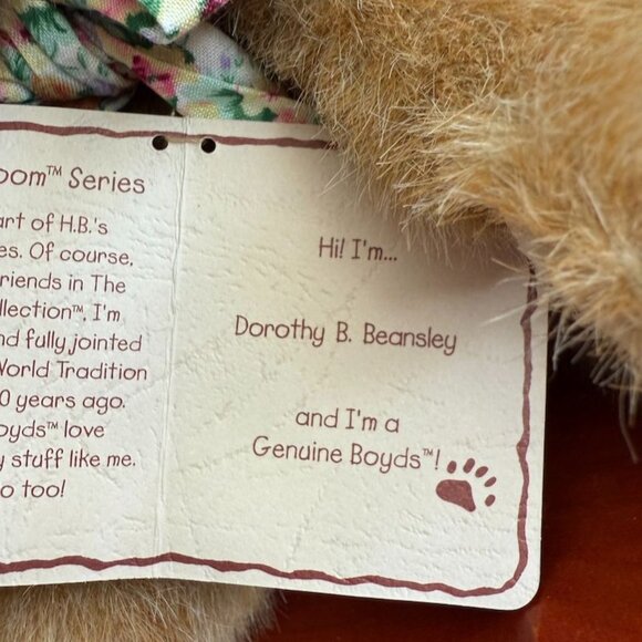 Vintage Boyds Bears #82525 Dorothy B. Beansley 10" Mom Bear Tags Jointed 88-03 - Picture 3 of 9